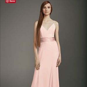 Vera Wang V-Neck Crepe Mermaid Bridesmaid Dress